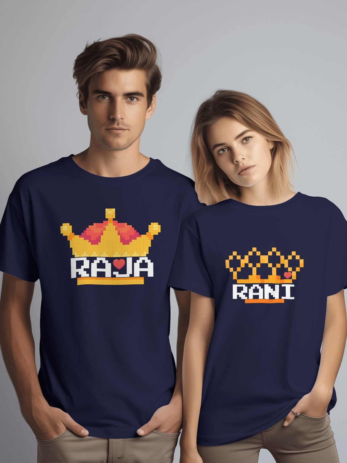 Raja Rani twinning couple t-shirt pair
