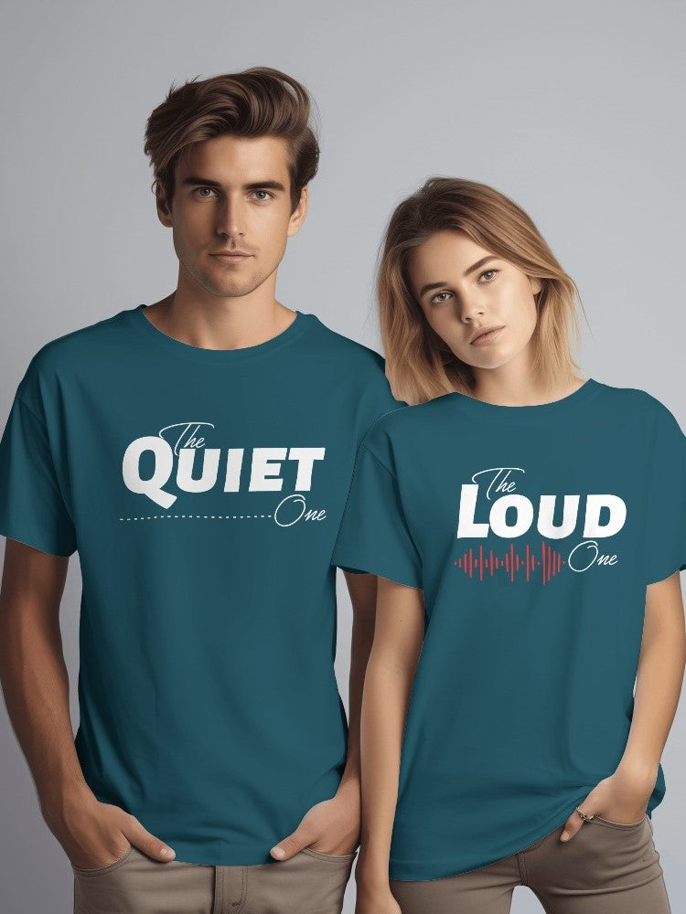 Quite Loud twinning pair on cotton t-shirts