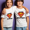 Super Sister Super Brother Rakhi T-shirt for Brother Sister