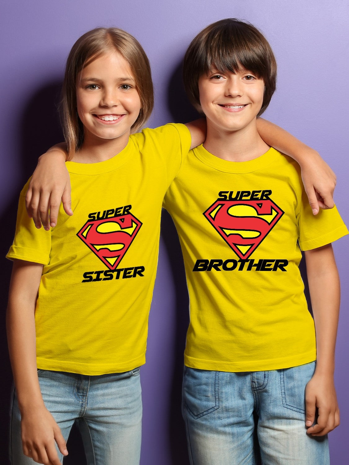 Super Sister Super Brother Rakhi T-shirt for Brother Sister