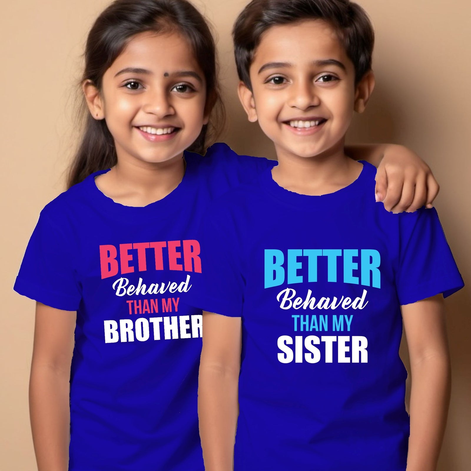 Better Behaved Than My Sister Rakhi T-shirt for Brother Sister