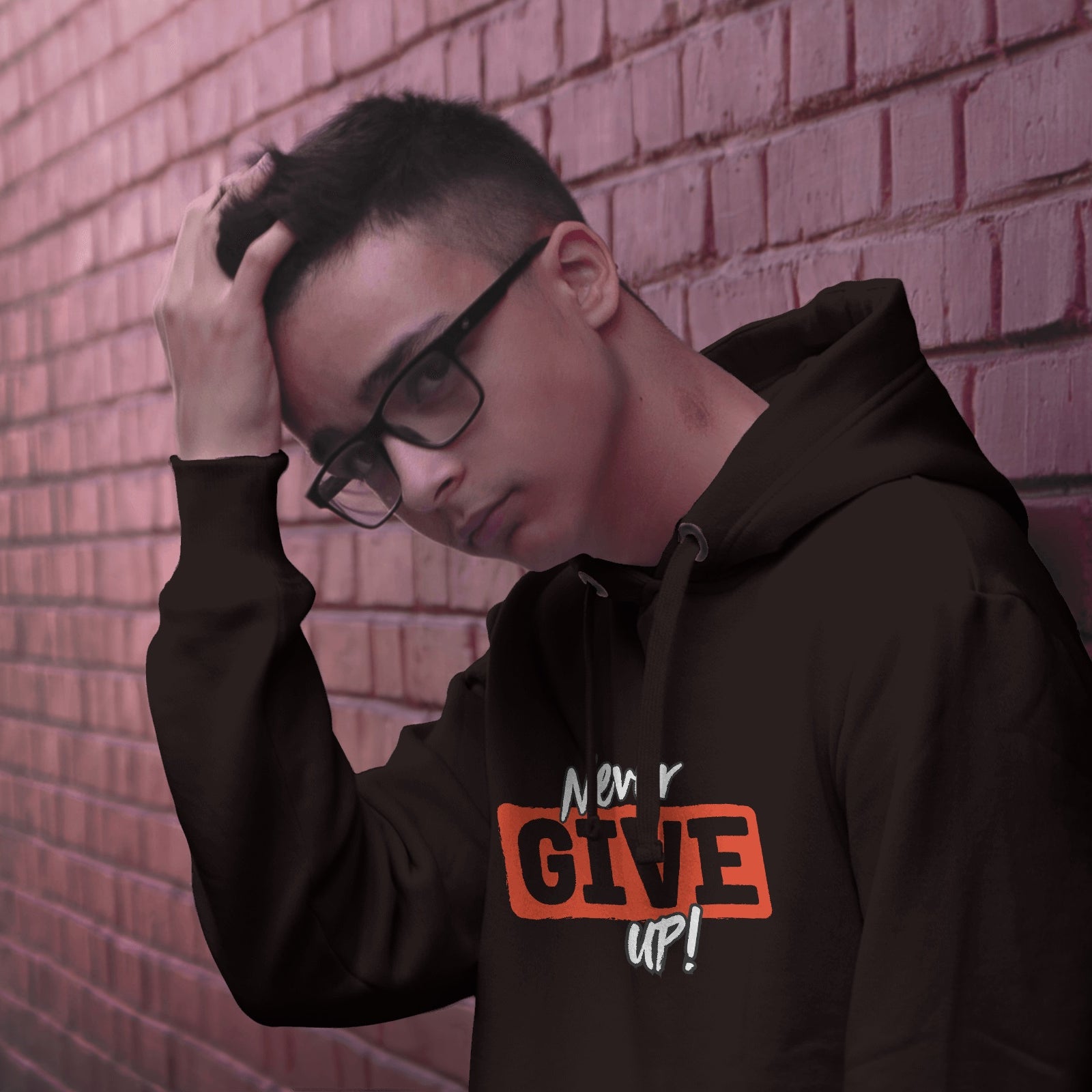 Never Give Up Premium Hoodie
