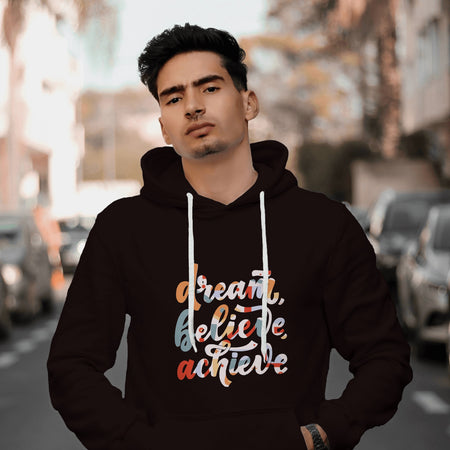 Dream Believe Achieve Black Hoodie