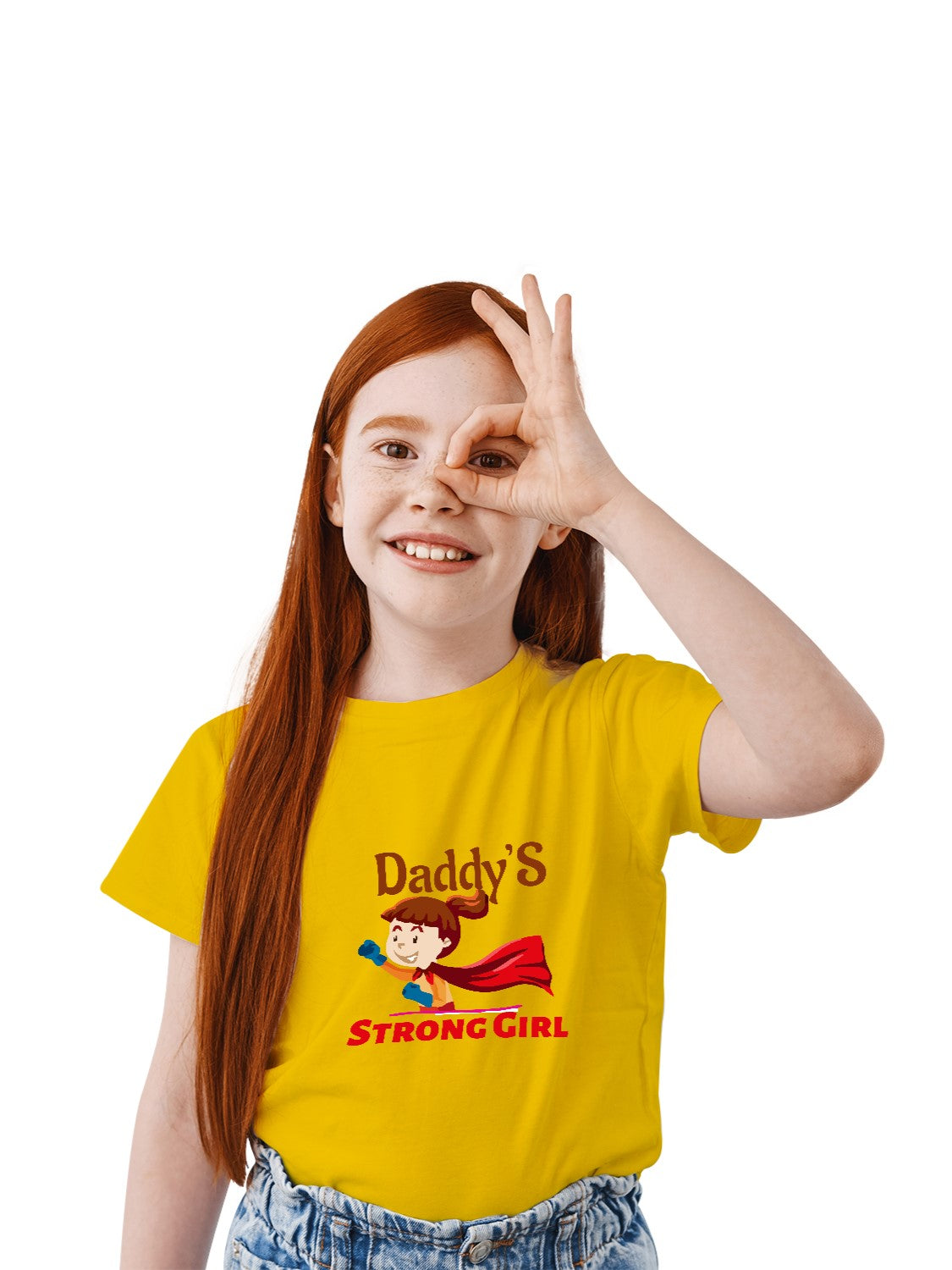 Daddy's strong girl cotton t-shirt