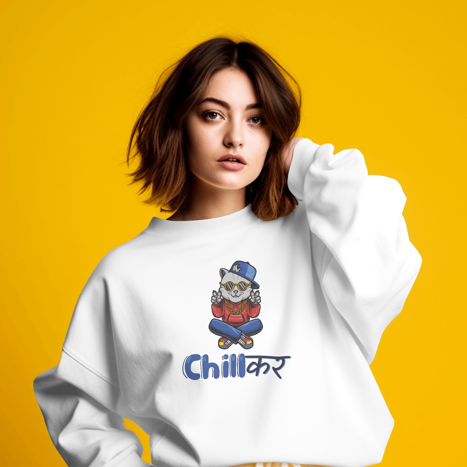 Chillkar White Sweatshirt