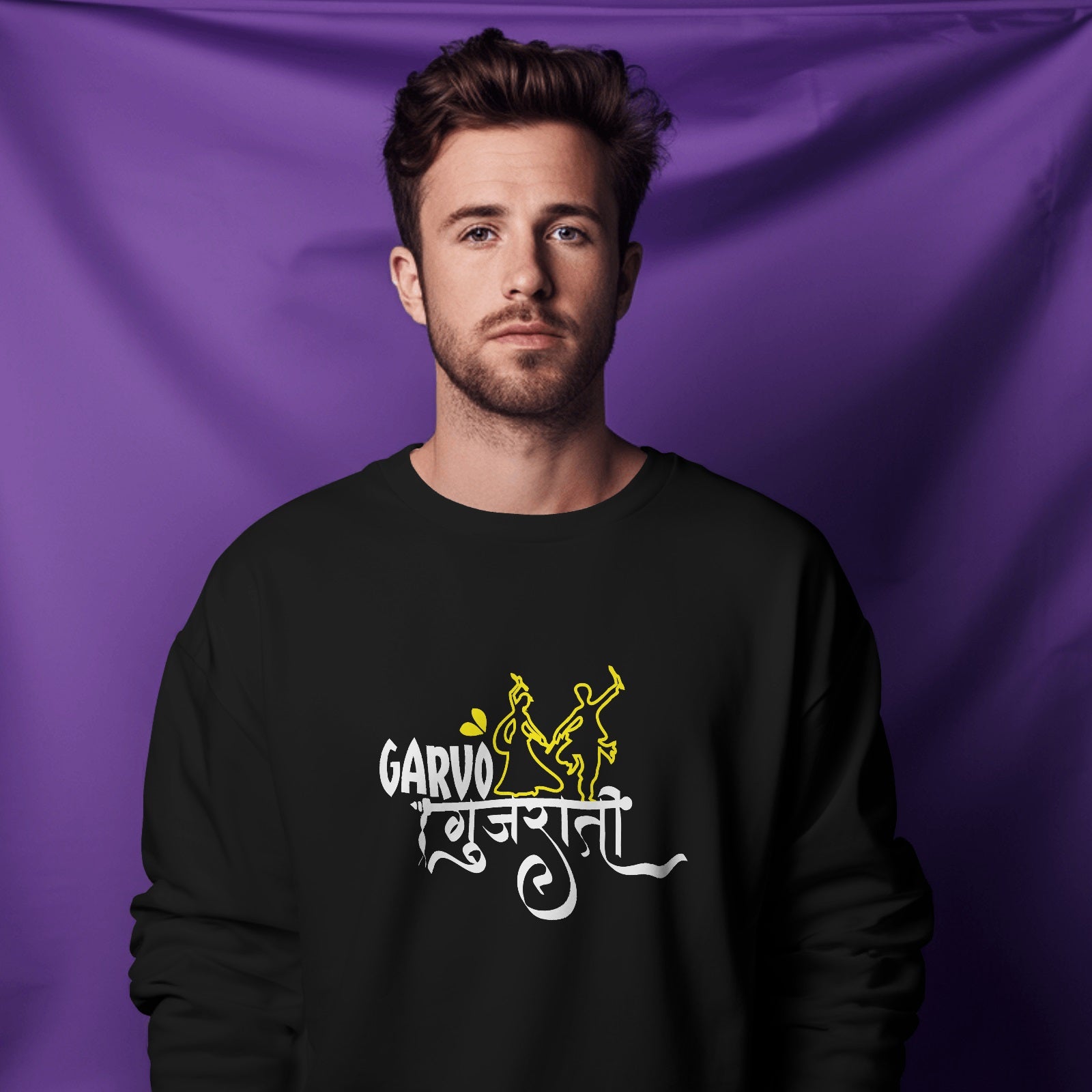 Garvo Gujarati Black Sweatshirt