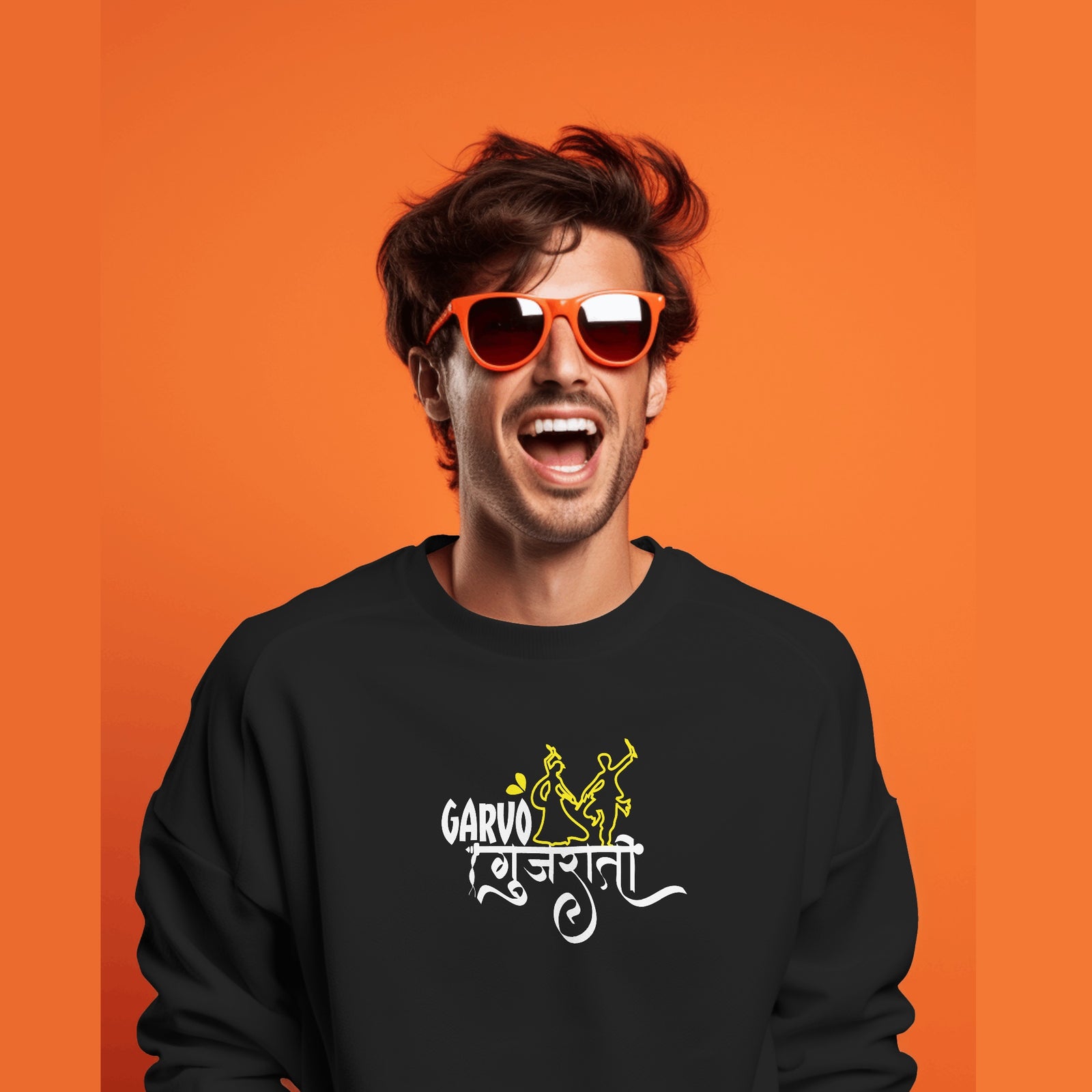 Garvo Gujarati Black Sweatshirt
