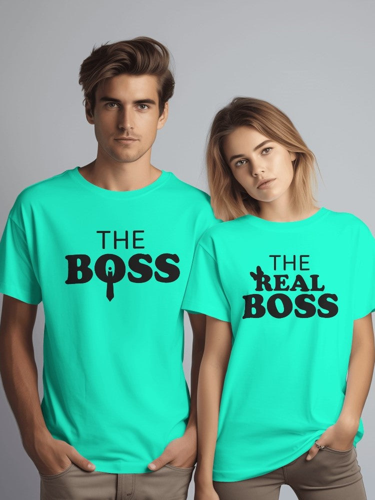 The Boss-The Real Boss Couple T-Shirt Buy Online For Pre-wedding