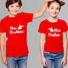 Her Brother -His Sister Rakhi T-shirt