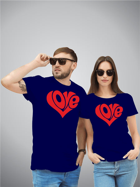 Love Heart Latest Couple T-Shirts Design