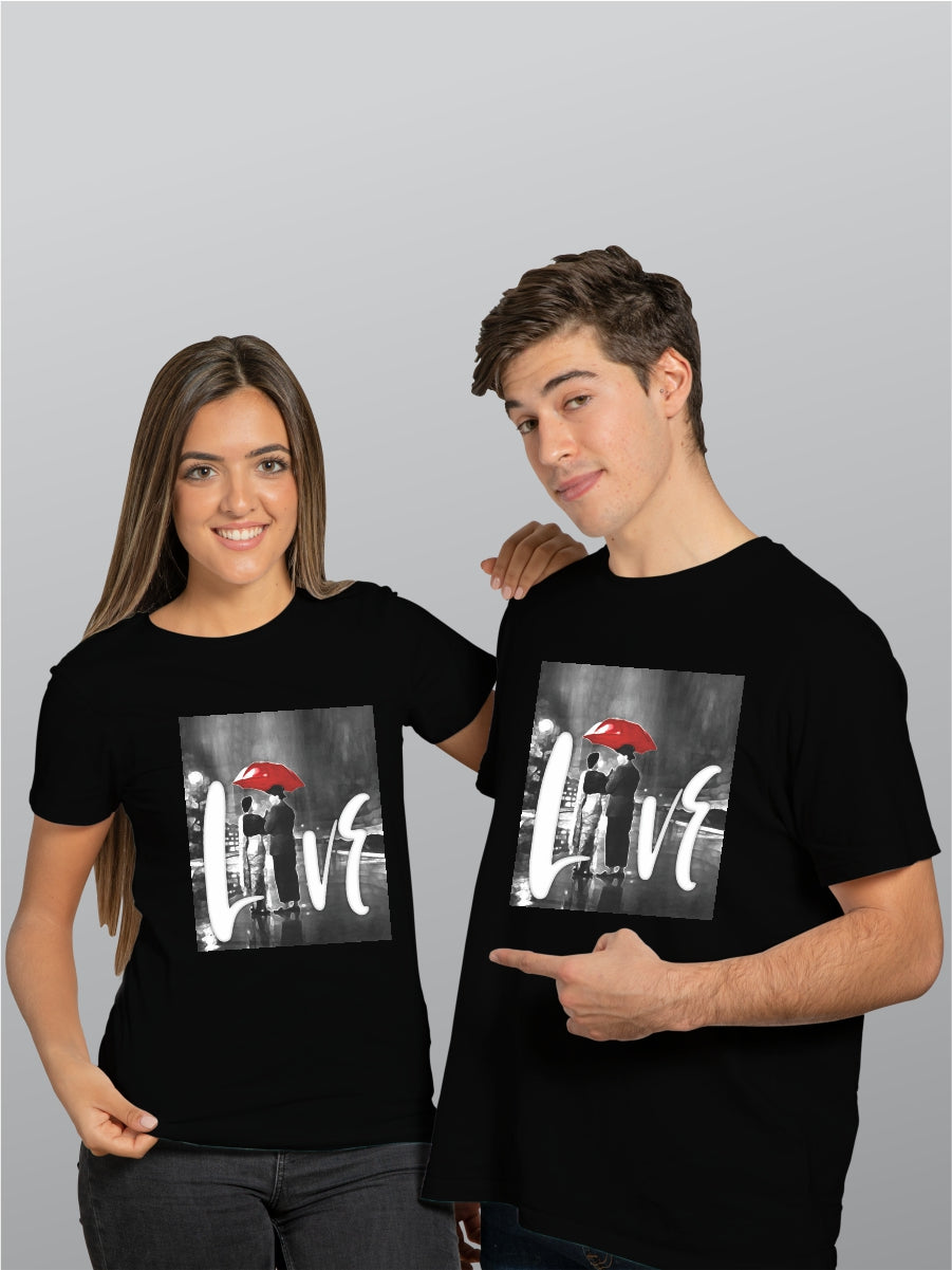 Love In Rain - Filmy Couple T-Shirts