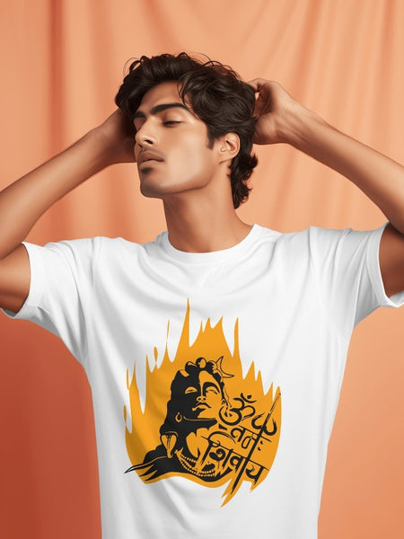 Mahadev Flame Religious T-Shirt