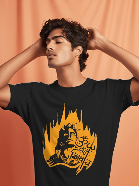 Mahadev Flame Religious T-Shirt