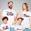 Mom, Dad, Son, Daughter - Family T-Shirts (Combo of 4)