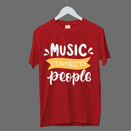 Music Connect People Cotton T-shirt