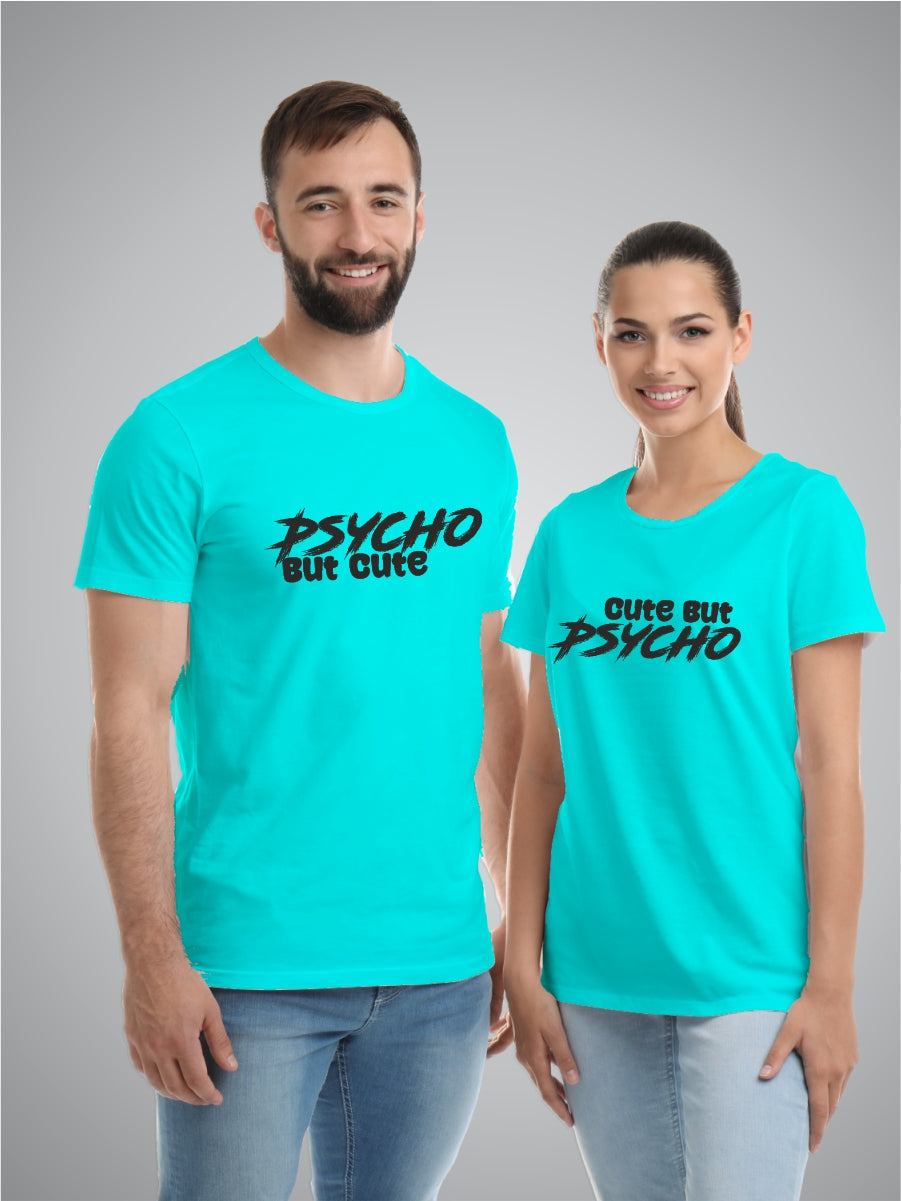 Cute Psycho latest stylish couple t-shirts