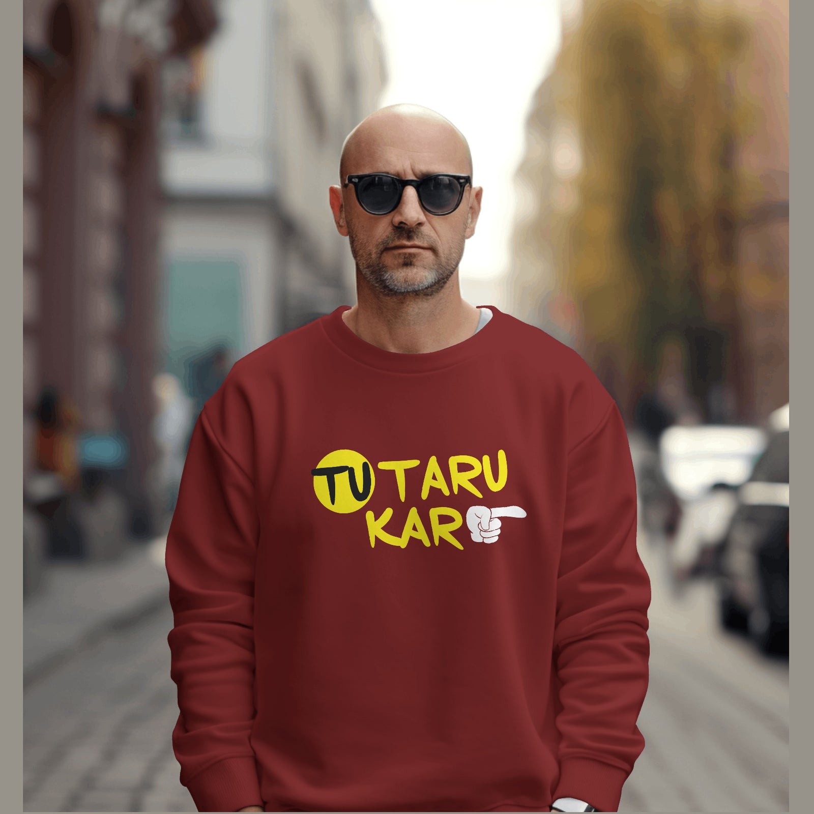 Tu Taru kar - Maroon Sweatshirt