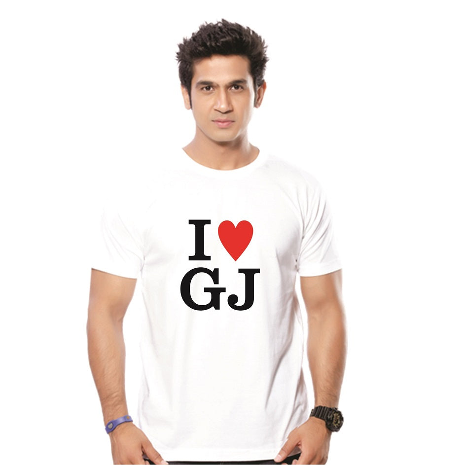 I Love GJ Tshirt To Express Your Love For Gujarat Buy Online