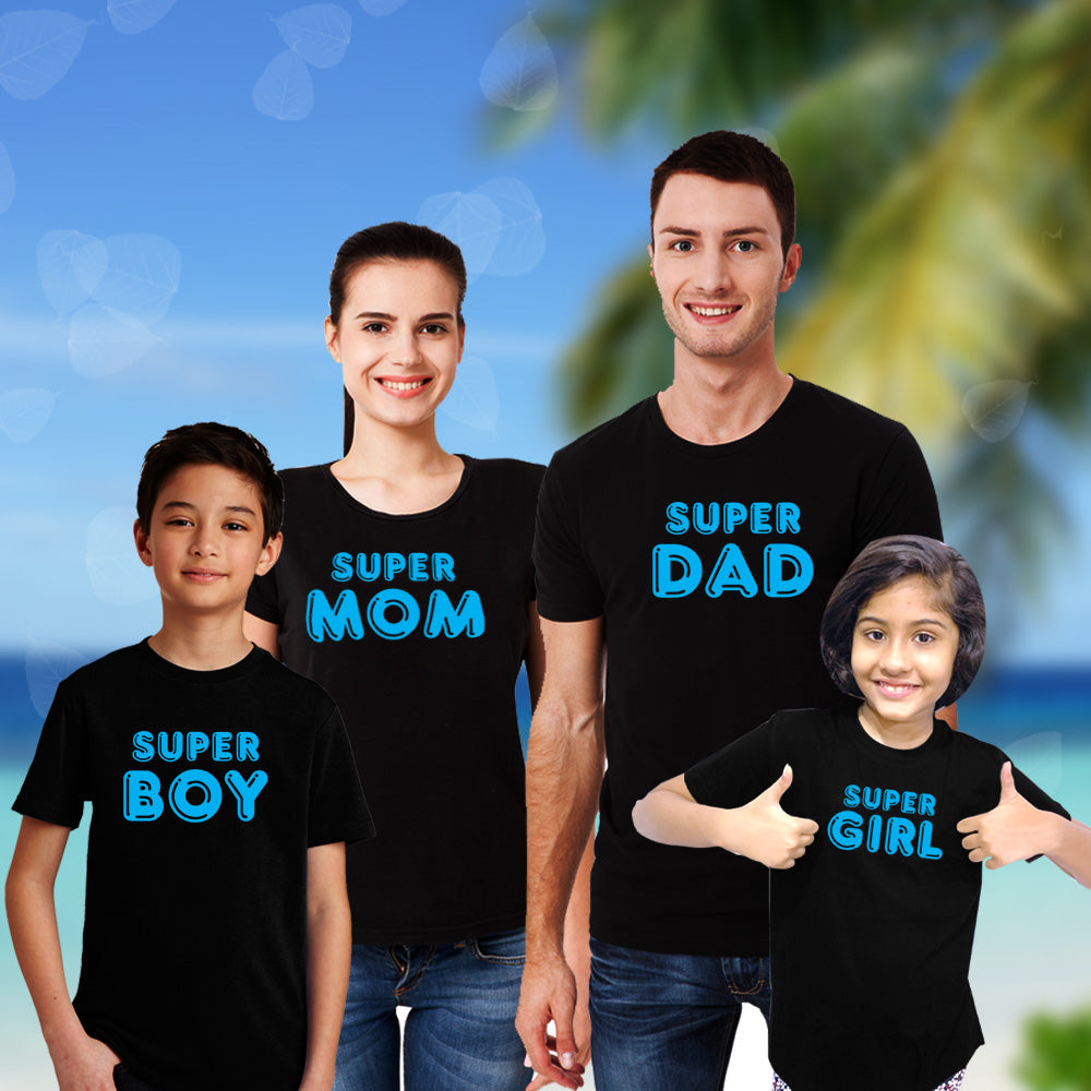 Super Mom, Dad, Boy, Girl - Family Cotton Tshirts Buy Online ...