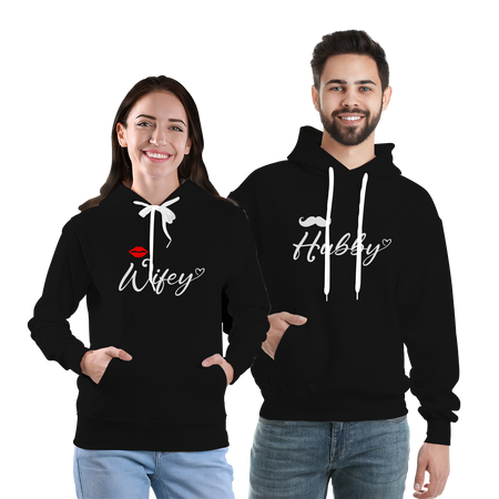 Hubby Wifey Couple Hoodie