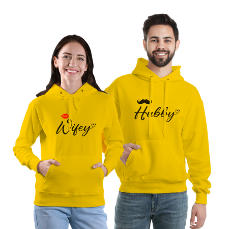 Hubby Wifey Couple Hoodie