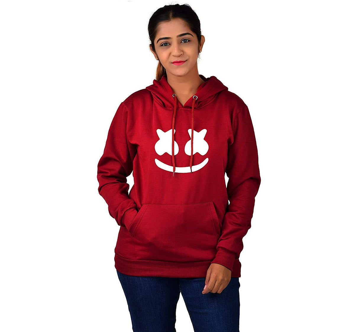 Marshmellow Printed Cotton Hoodies - Unisex Regular Fit