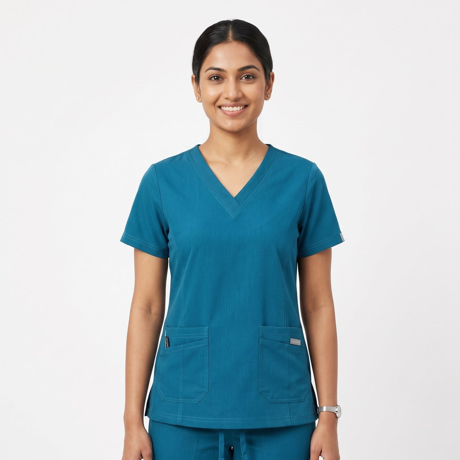 Teal V-Neck Scrub Suit