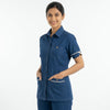 Navy Blue Housekeeping Uniform with Contrast Tipping