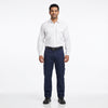 Men & Women White Shirt Navy Blue Trouser Work Uniform Set