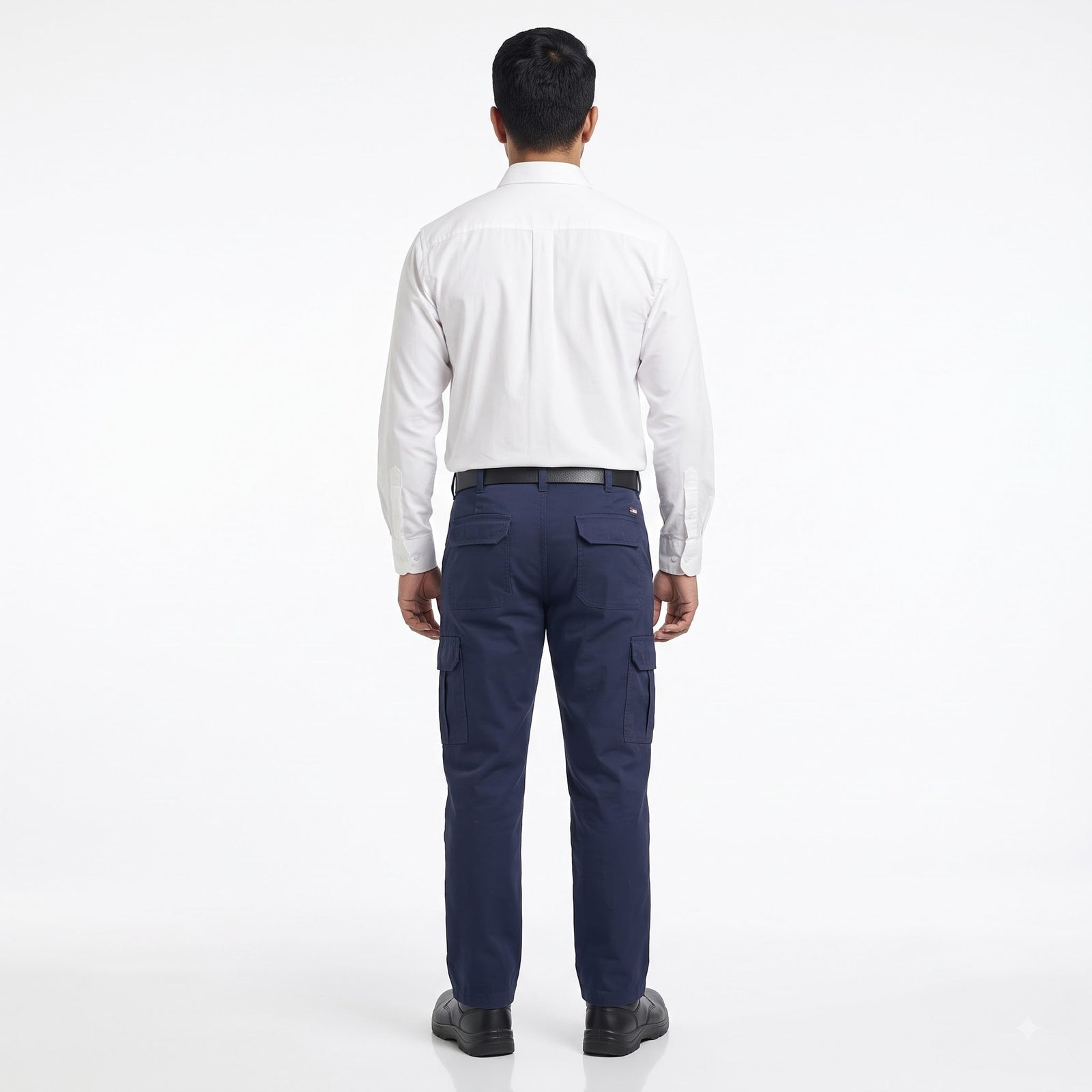 Men & Women White Shirt Navy Blue Trouser Work Uniform Set
