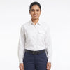 Men & Women White Shirt Navy Blue Trouser Work Uniform Set