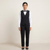 Black Waistcoat with Bow Tie Waitress Uniform Set
