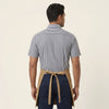 Striped Shirt with Tan Waist Apron Café Staff Uniform Set