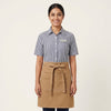 Striped Shirt with Tan Waist Apron Café Staff Uniform Set