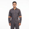Gray Full-Body Boiler Suit