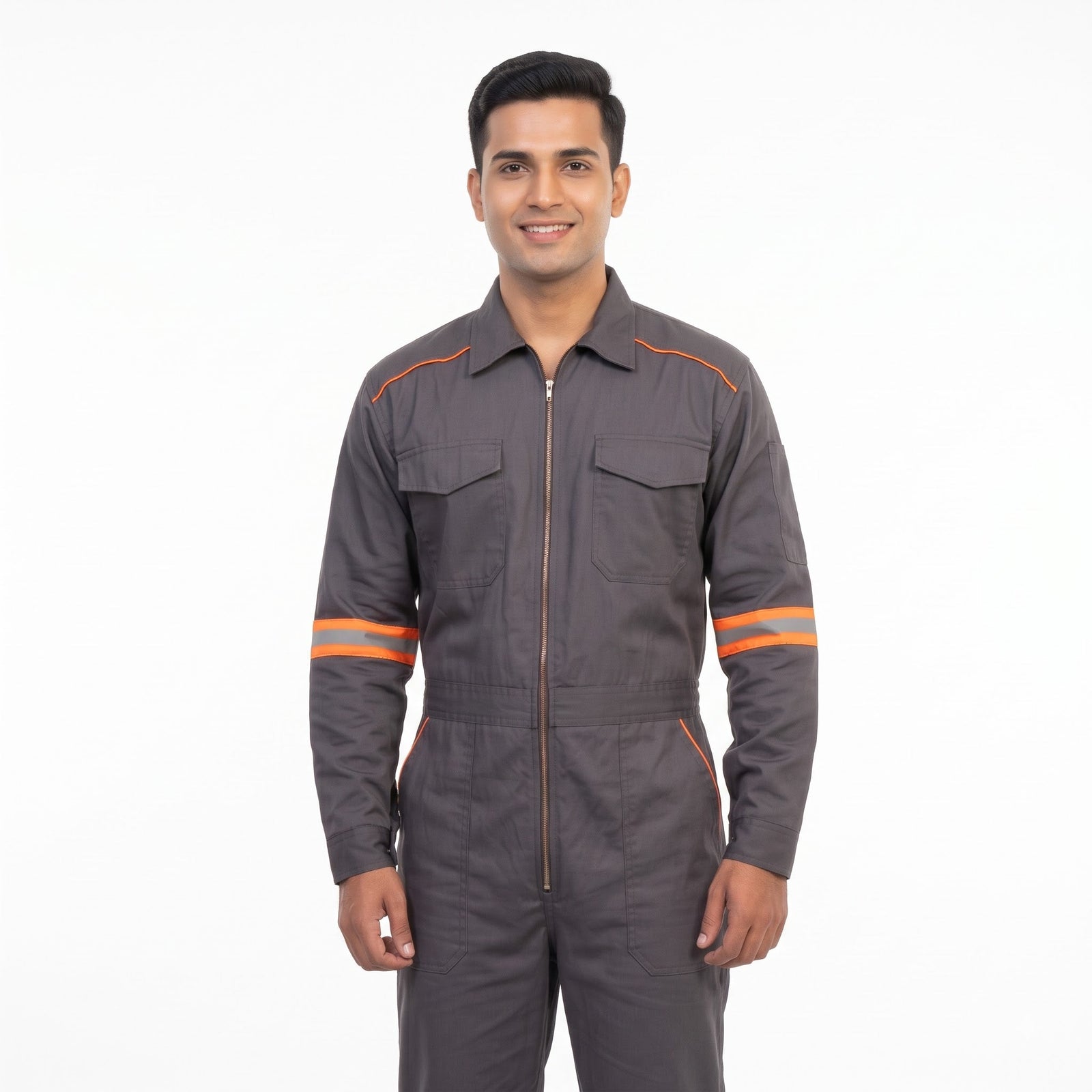 Gray Full-Body Boiler Suit