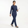 Navy Blue Housekeeping Uniform with Golden Tipping