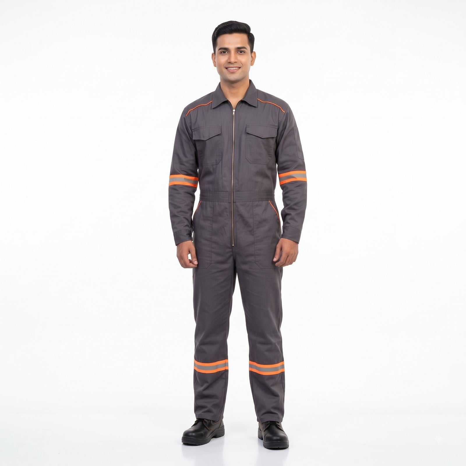Gray Full-Body Boiler Suit