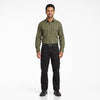 Men & Women Olive Green Shirt Black Trouser Work Uniform Set