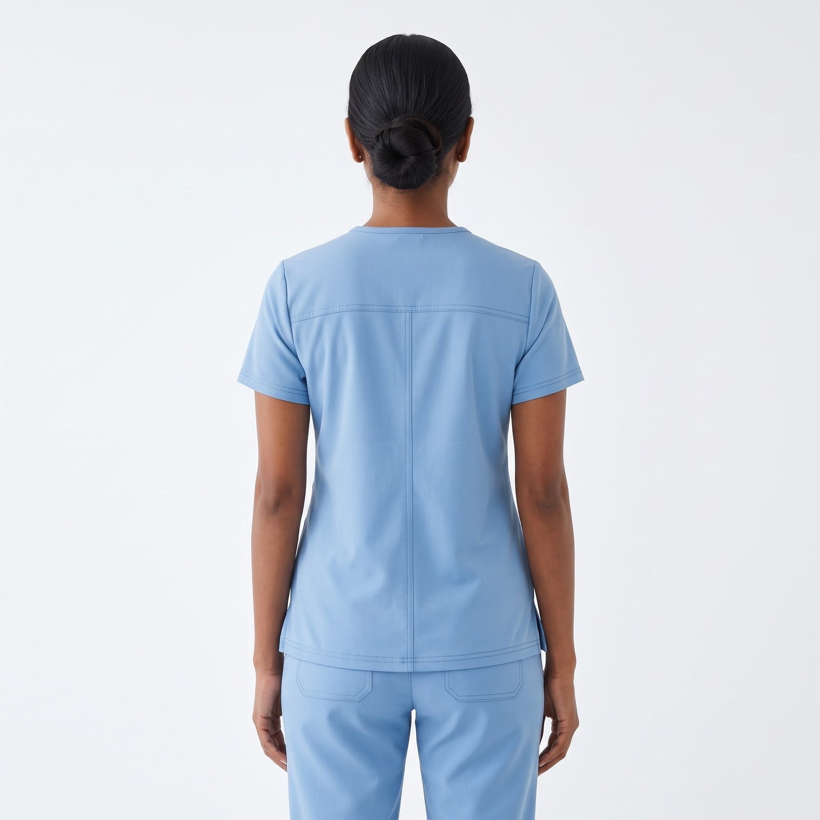 Ceil Blue V-Neck Scrub Suit