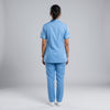 Sky blue Women's Nurse Uniform, Half Sleeve with White Piping