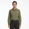 Men & Women Olive Green Shirt Black Trouser Work Uniform Set