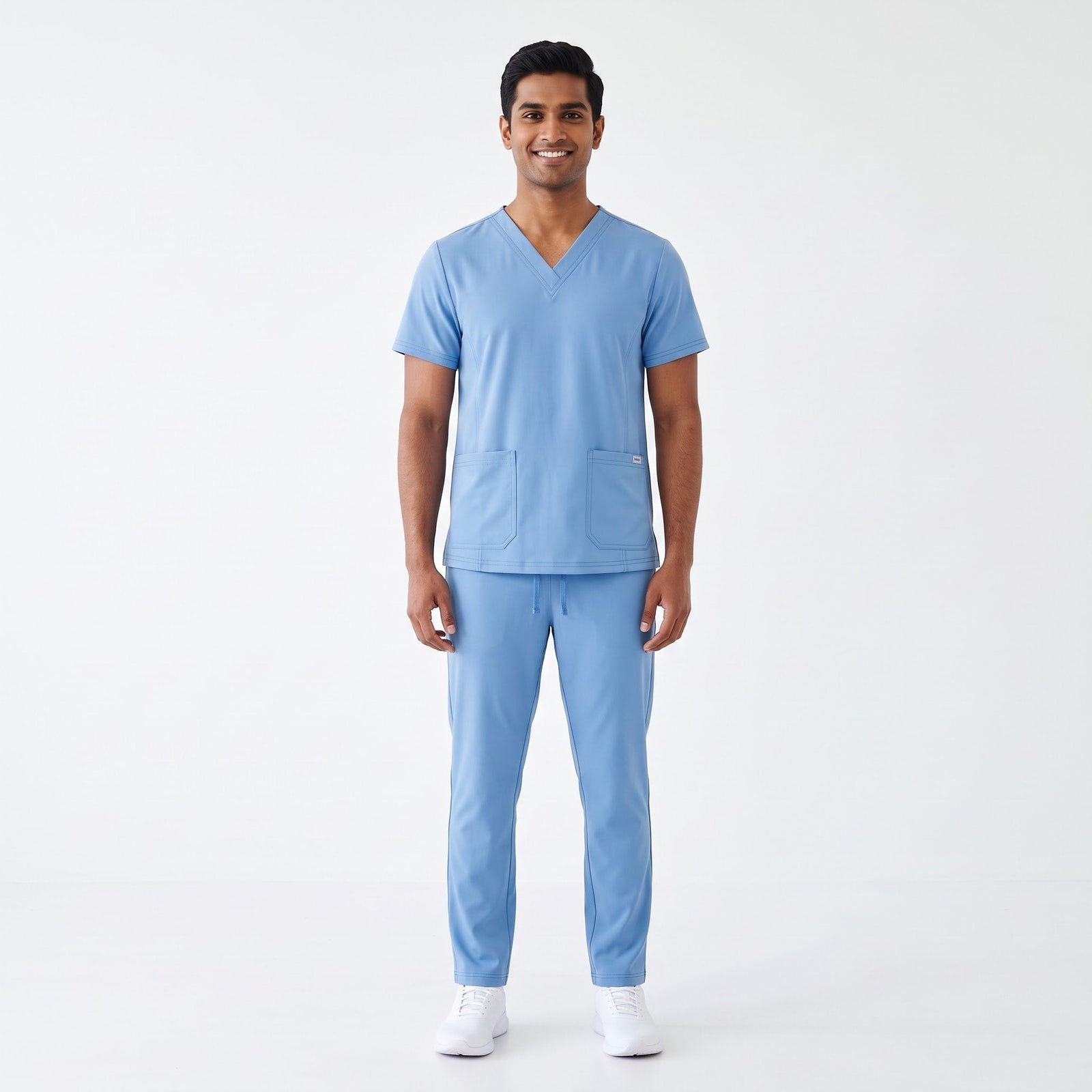 Ceil Blue V-Neck Scrub Suit