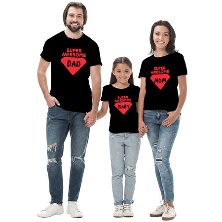 Super awesome Full Family  T-shirt Pack Of 4