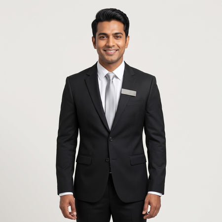 Black Blazer with Tie Restaurant Captain Uniform Set