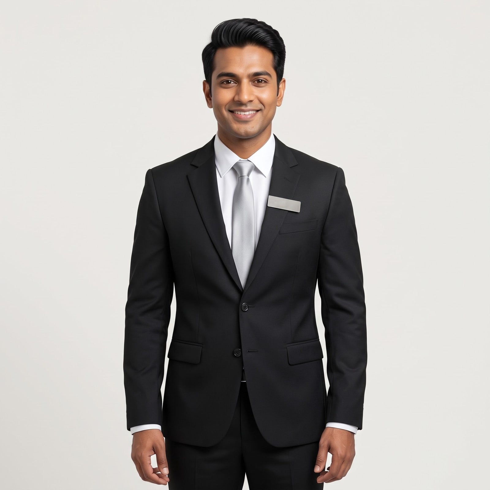 Black Blazer with Tie Restaurant Captain Uniform Set