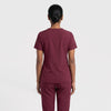 Wine V-Neck Scrub Suit