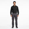 Men & Women Black Shirt Dark Grey Trouser Work Uniform Set