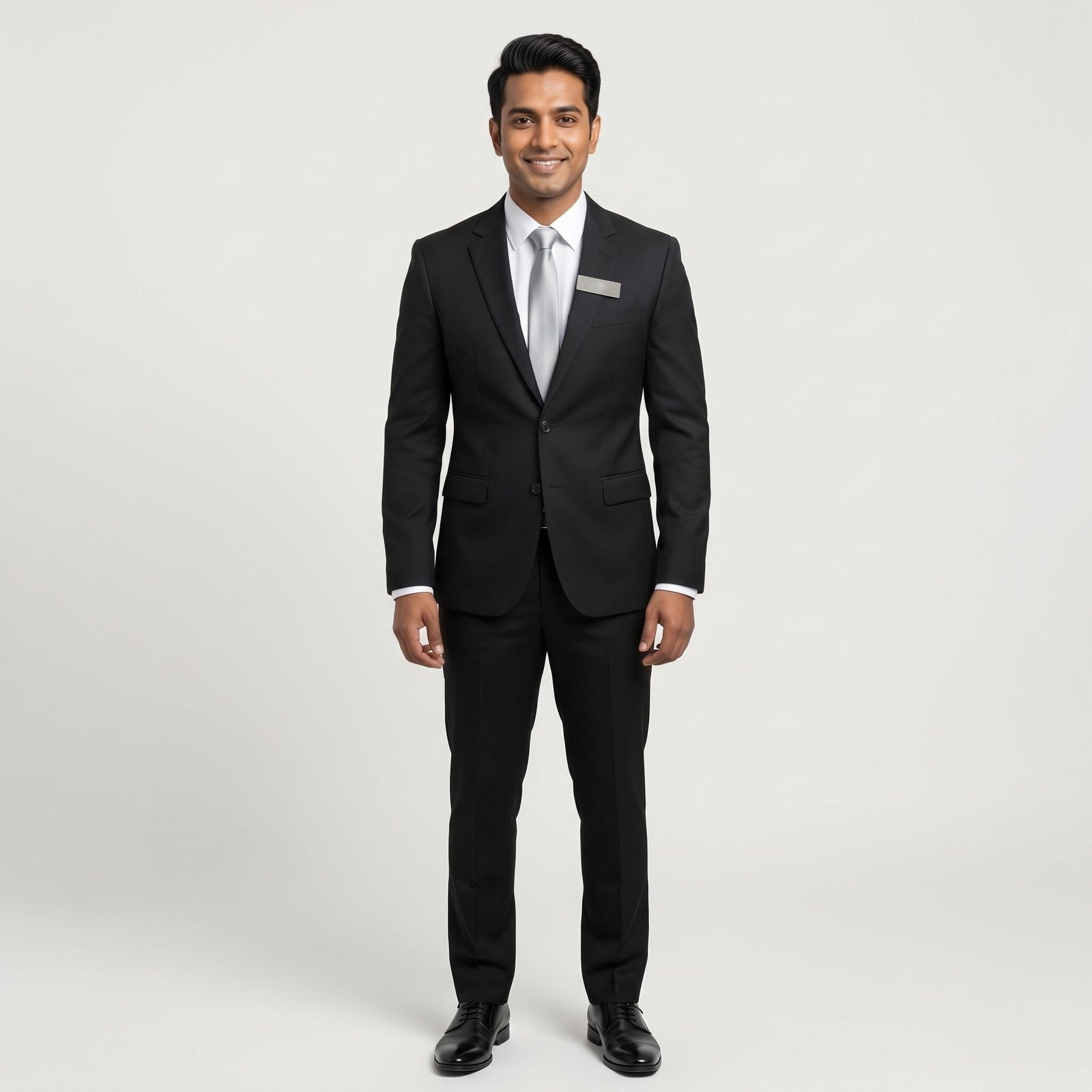 Black Blazer with Tie Restaurant Captain Uniform Set