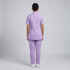 Lavender Women's Nurse Uniform, Half Sleeve with White Piping